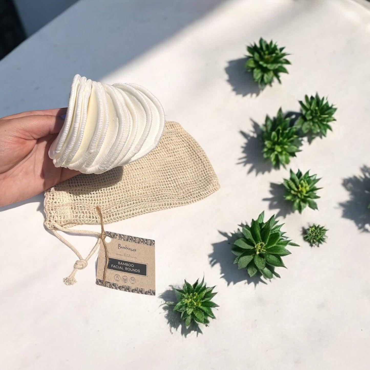 Reusable Bamboo Cotton Facial Rounds|