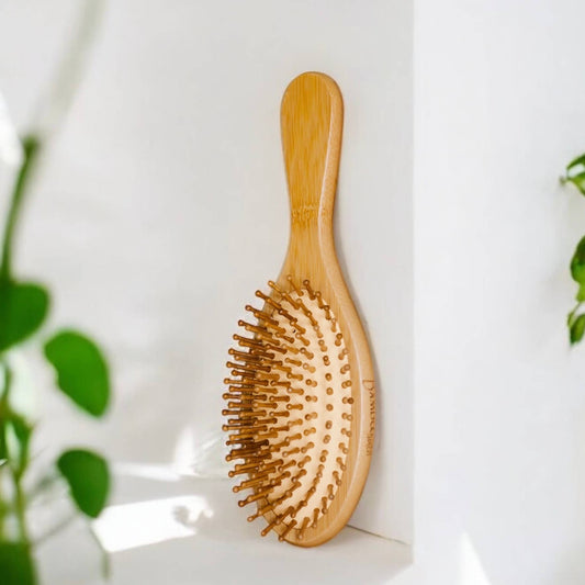 Round Bamboo Paddle Hairbrush