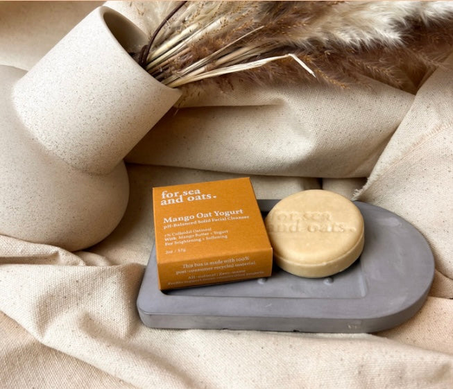 Mango Oat Yogurt pH-Balanced Solid Facial Cleanser | Unscented