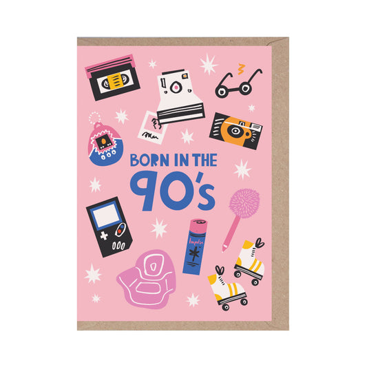 Rumble Cards - Born in the 90s - Birthday Card - 1990 - Nostalgic Age Card