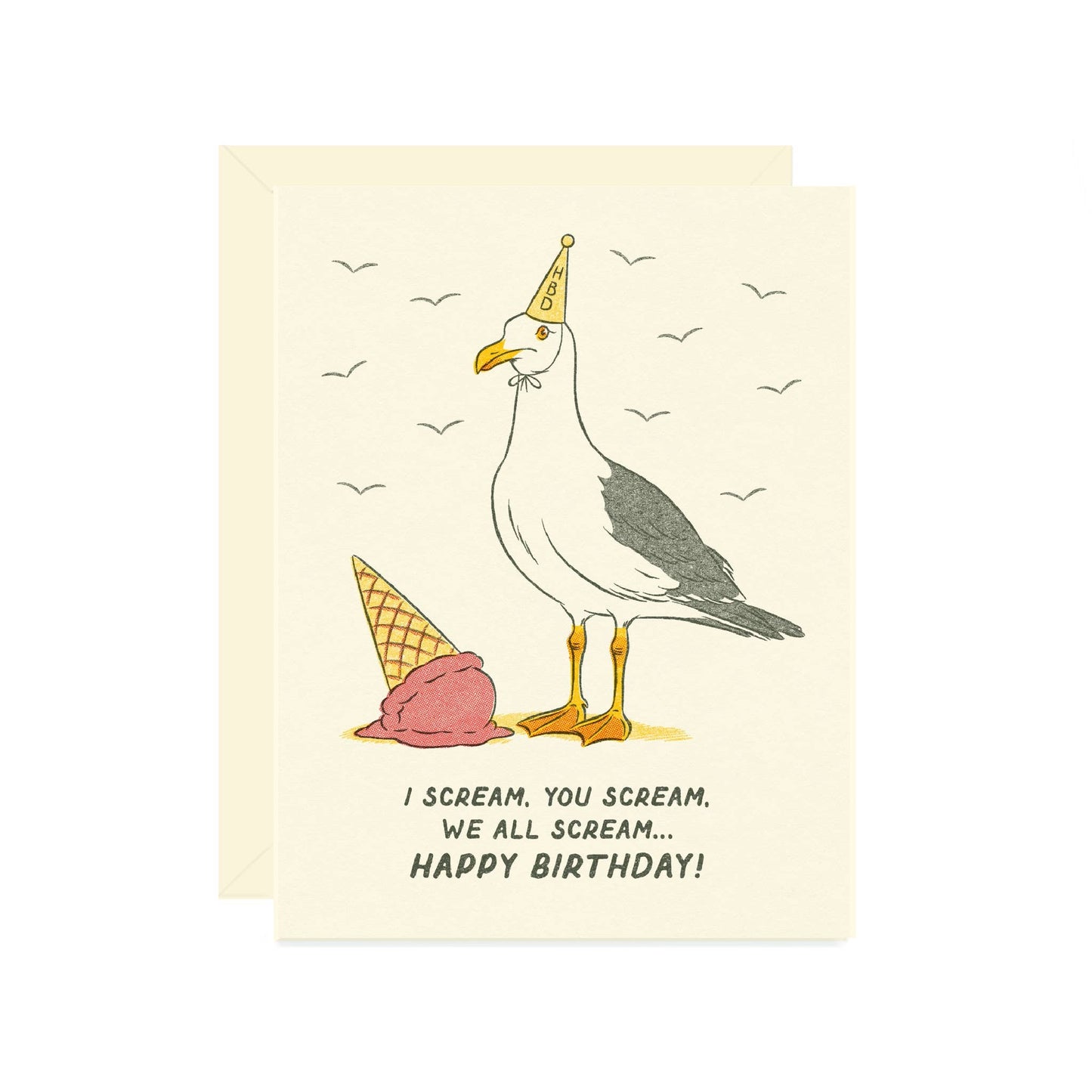 Seagull Ice Cream Birthday Card