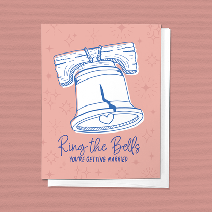 Parcel Island - Ring the Bells Philadelphia Wedding Congrats Greeting Card