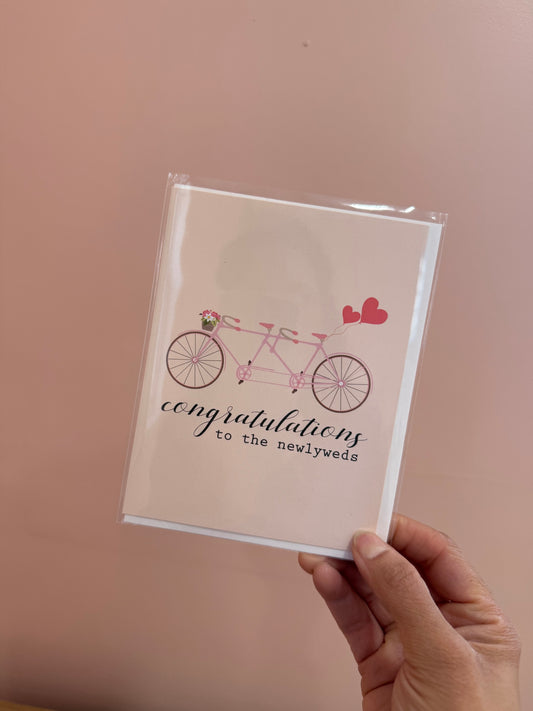 bike congratulations to the newlyweds
