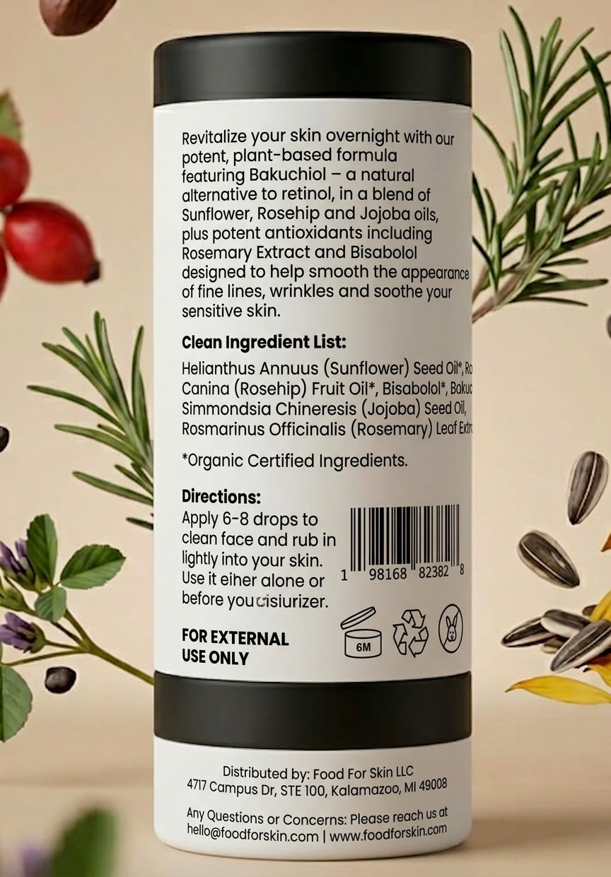 Skin Rejuvenating Night Oil, Powered by Bakuchiol