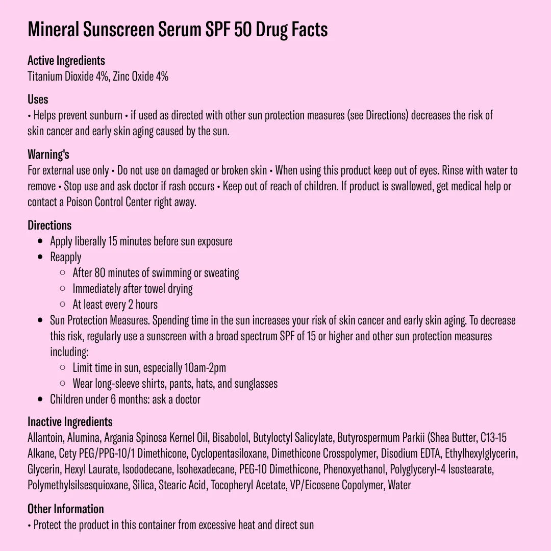 Bask SPF Mineral Sunscreen Serum - Fragrance Free