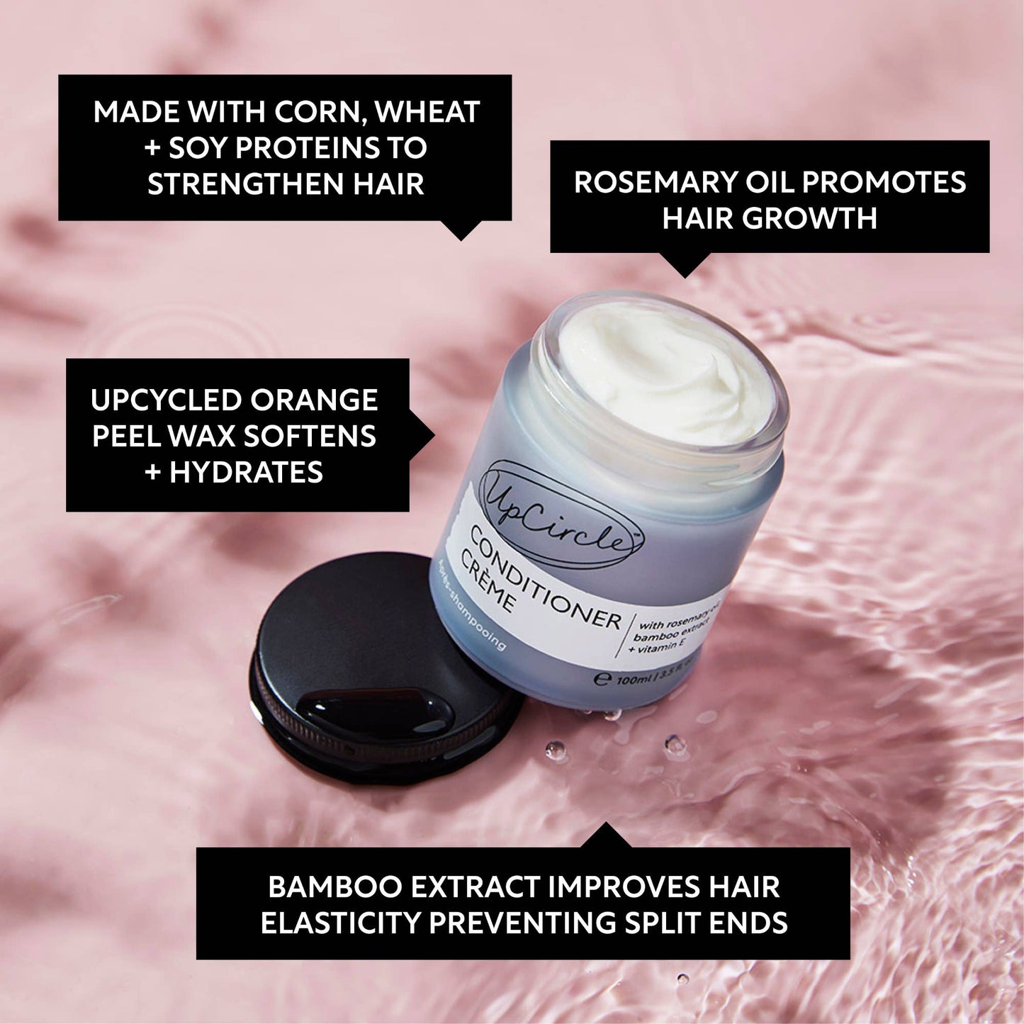 Rosemary + Vitamin E Natural Vegan Eco Spa Conditioner Crème