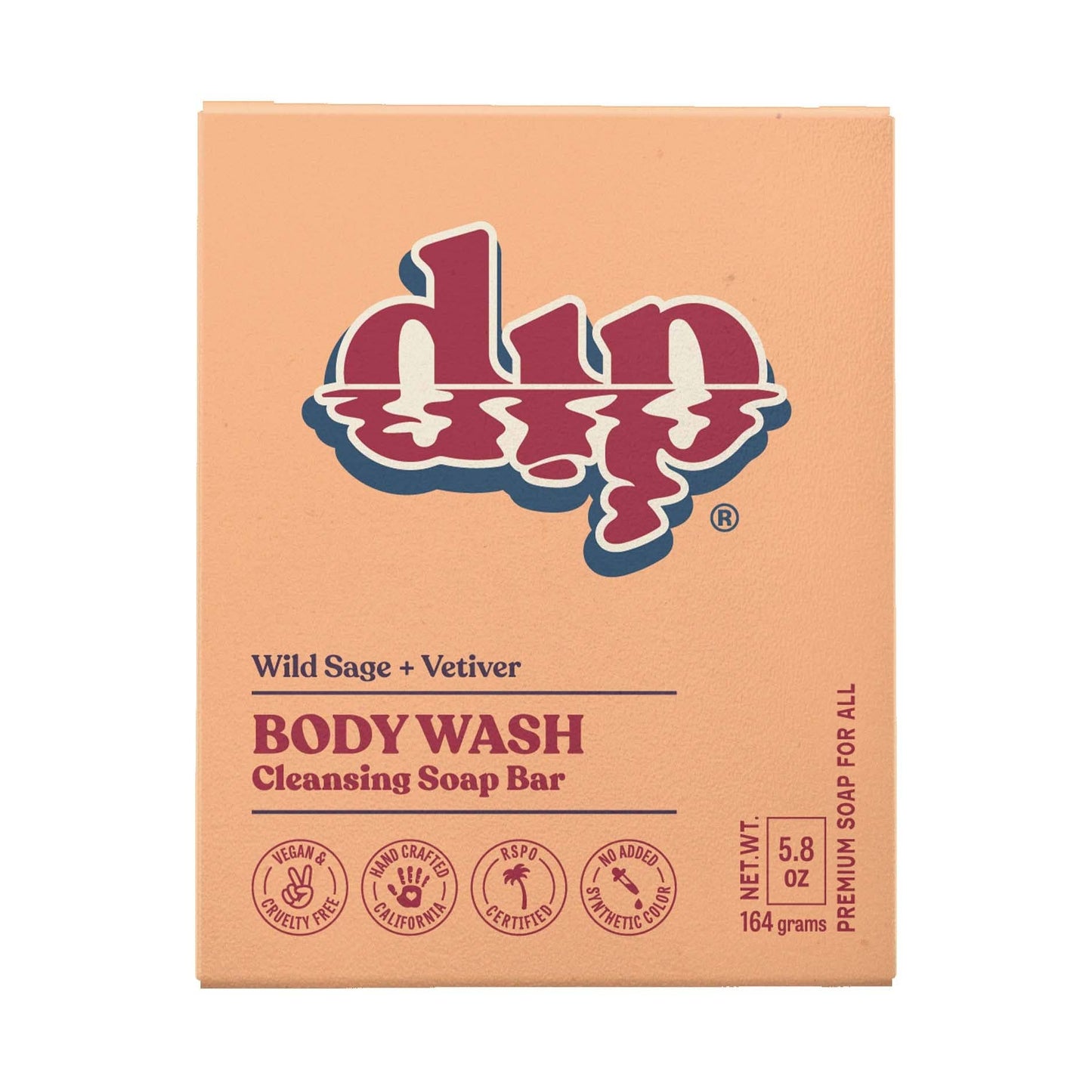 Wild Sage & Vetiver
 - Dip Body Wash Cleansing Soap Bar