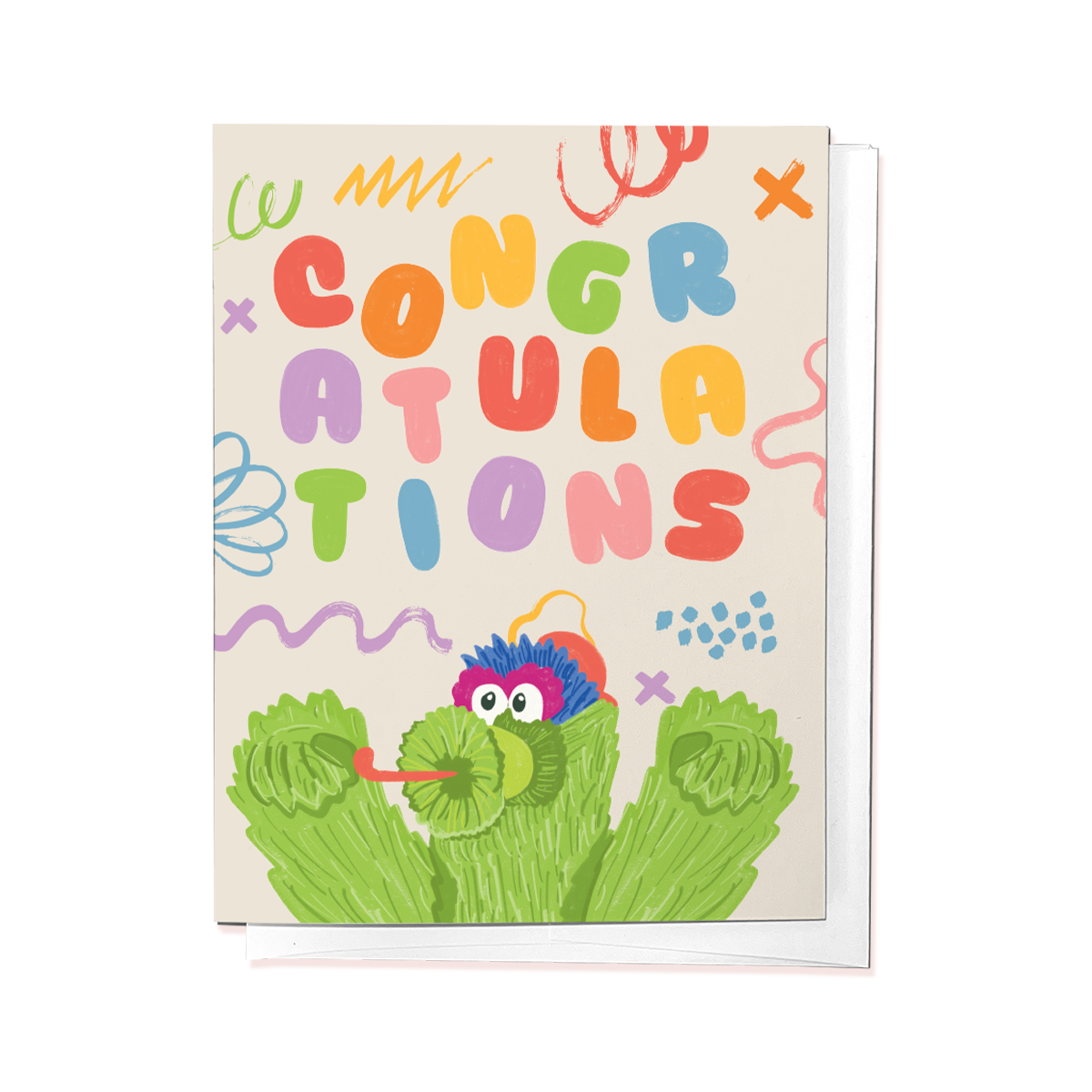 Parcel Island - Congratulations Philly Phanatic Baseball Greeting Card