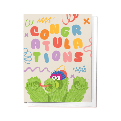 Parcel Island - Congratulations Philly Phanatic Baseball Greeting Card