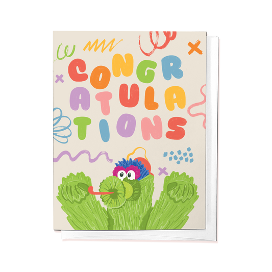 Parcel Island - Congratulations Philly Phanatic Baseball Greeting Card