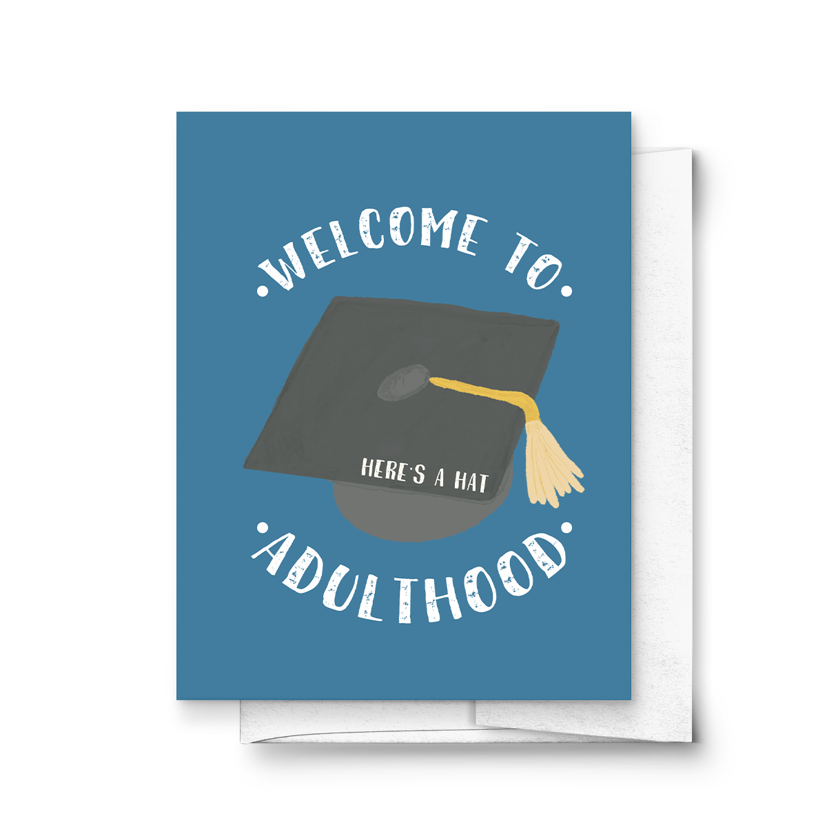 Welcome to Adulthood Graduation Cap Congratulations Card