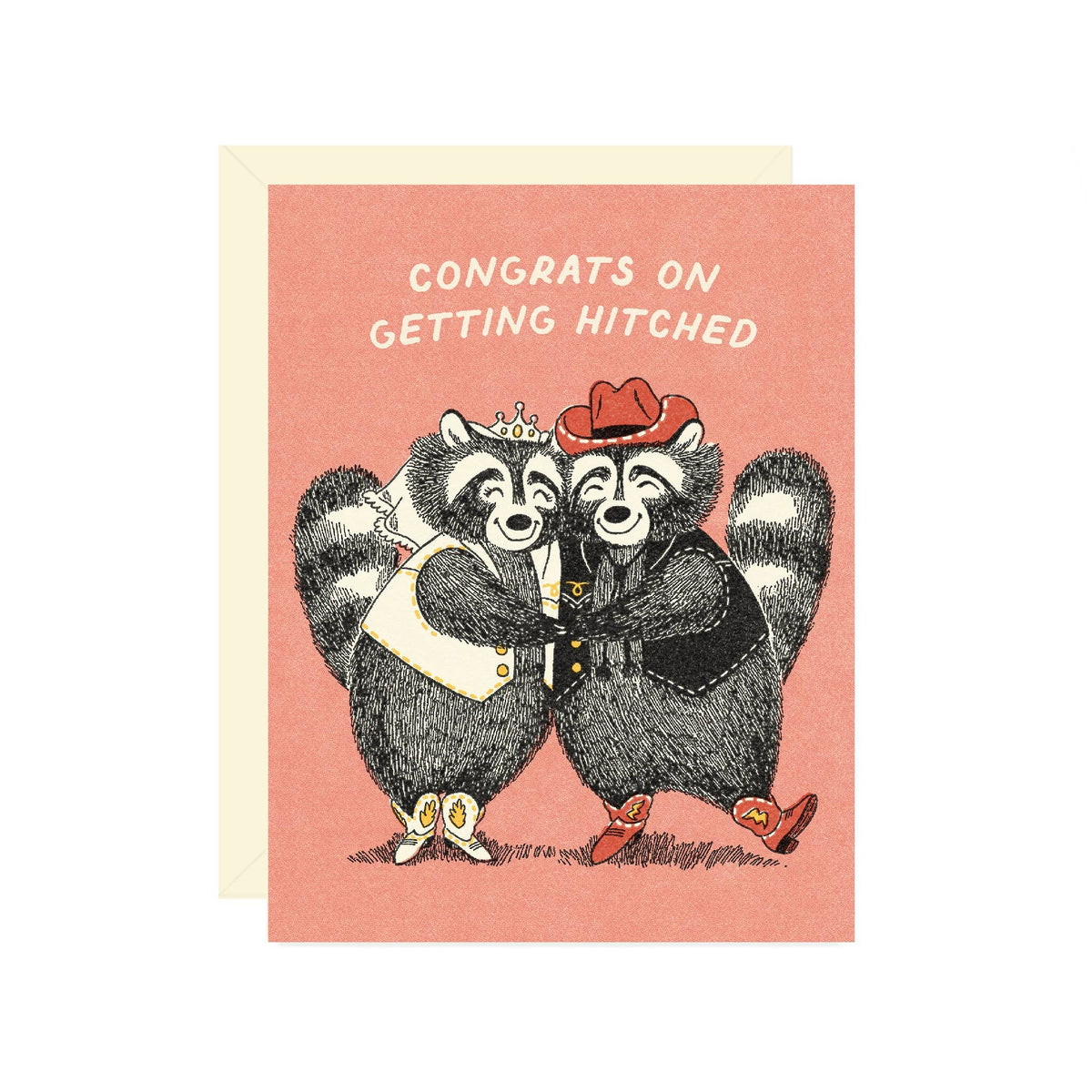 Raccoons Getting Hitched Wedding Card