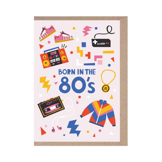 Rumble Cards - Born in the 80s - Birthday Card - 1980 - Nostalgic Age Card