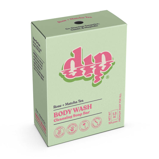Rose & Matcha Tea
 - Dip Body Wash Cleansing Soap Bar