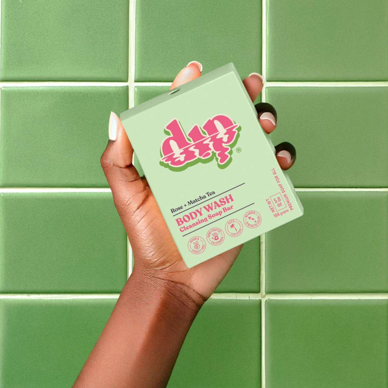 Rose & Matcha Tea
 - Dip Body Wash Cleansing Soap Bar