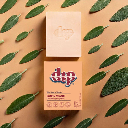 Wild Sage & Vetiver
 - Dip Body Wash Cleansing Soap Bar