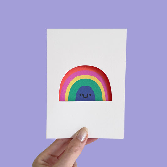 Rumble Cards - Rainbow Greeting Card - Happy - Cute - Fun - Celebrate
