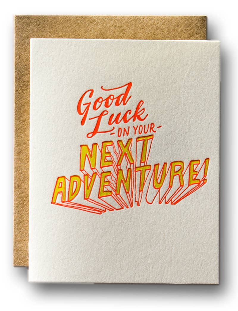 Ladyfingers Letterpress - Next Adventure Card