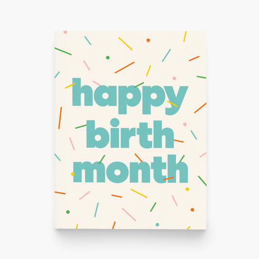 paper&stuff - Happy Birth-month Birthday Greeting Card