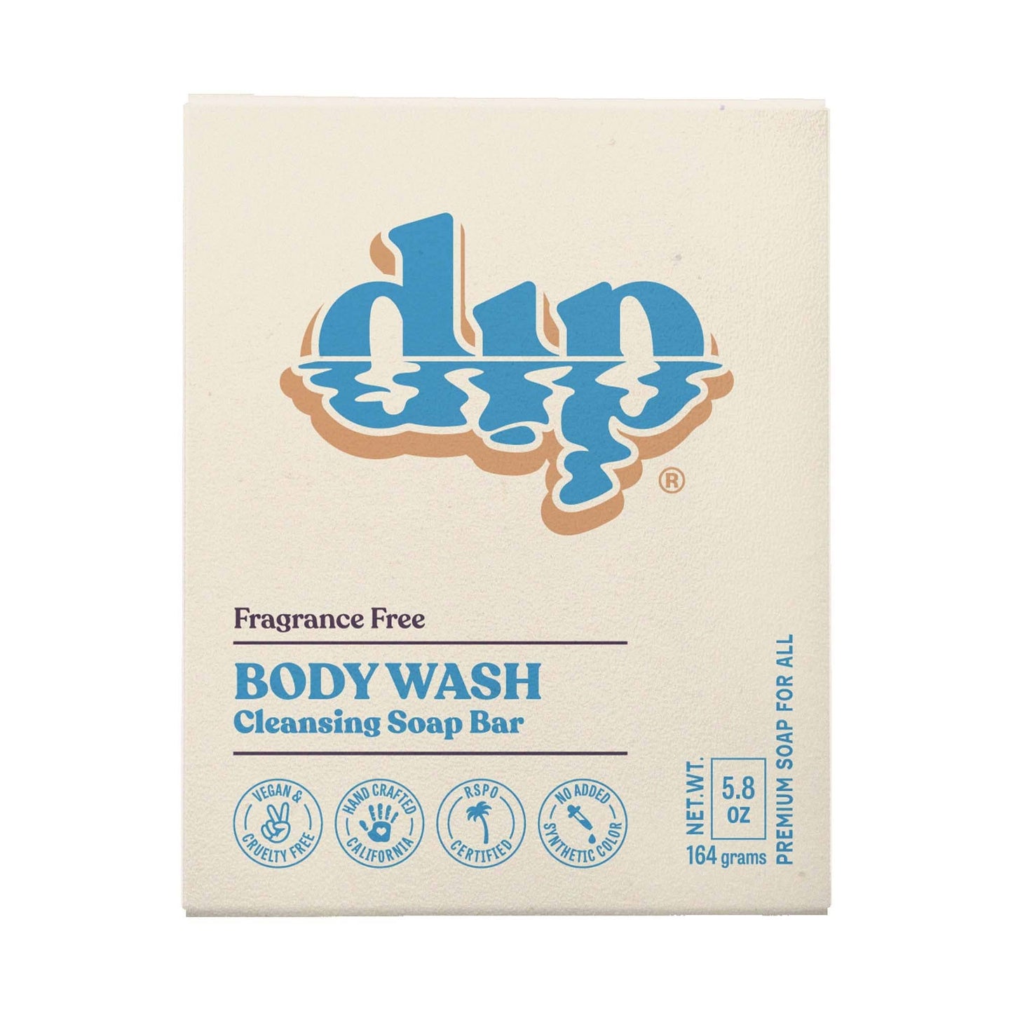 Fragrance Free
 - Dip Body Wash Cleansing Soap Bar
