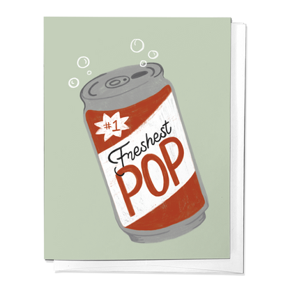 Parcel Island - The Freshest Pop Soda Can Father's Day Greeting Card