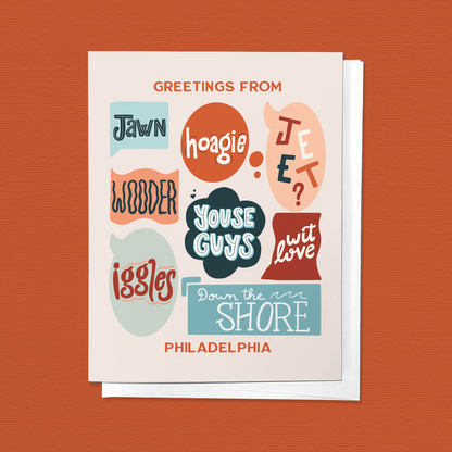 Greetings from Philadelphia Greeting Card