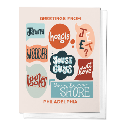 Greetings from Philadelphia Greeting Card