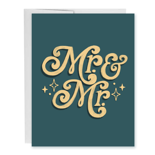 Mr. and Mr. Wedding Congratulatory Greeting Card