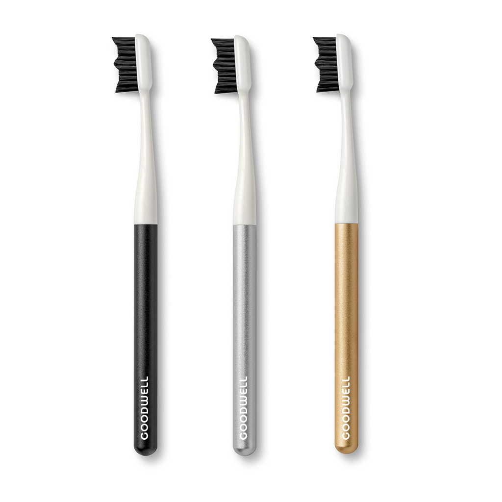 Aluminum Handle Toothbrush + Replaceable Brush Head