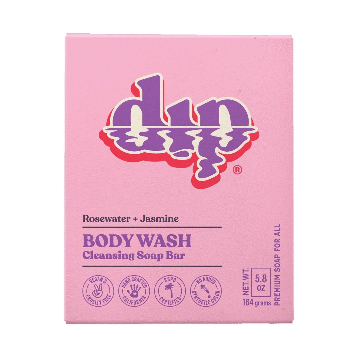 Body Wash Cleansing Soap Bar - Rosewater & Jasmine