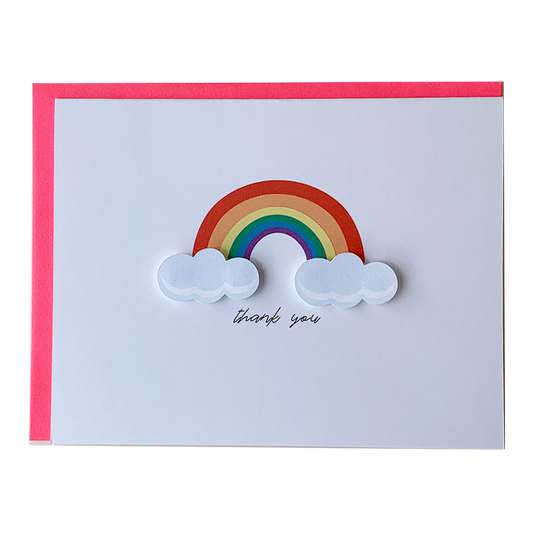 Rainbow Thank You Greeting Card
