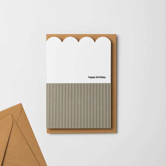 Scalloped Happy Birthday Card